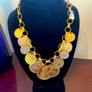 Vintage 1980s Coin Necklace